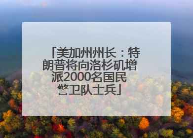 美加州州长：特朗普将向洛杉矶增派2000名国民警卫队士兵